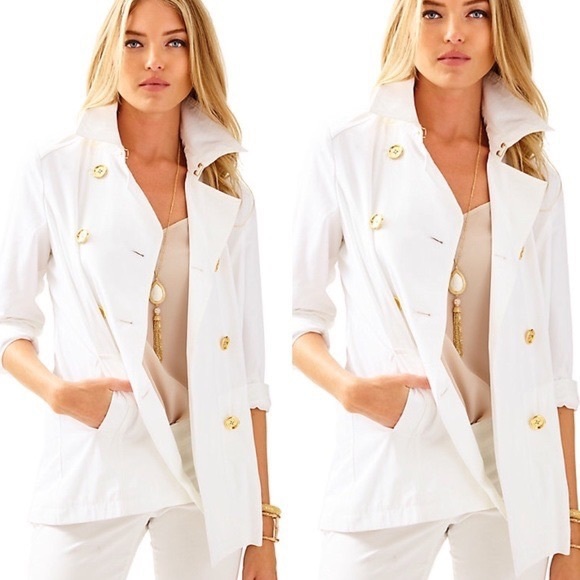Lilly Pulitzer Jackets & Blazers - Lilly Pulitzer NEW palm beach double breasted jacket in resort white